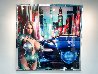 2100 the Vogue Antique Car Photo Series with Supermodel Clarissa 2021 47x47 - Huge Original Painting by  RO | RO - 1
